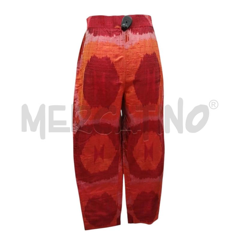PANTALONE DONNA P.A.R.O.S.H. ARANCIO ROSSO 100X100 SETA | Mercatino dell'Usato Salerno fratte 2