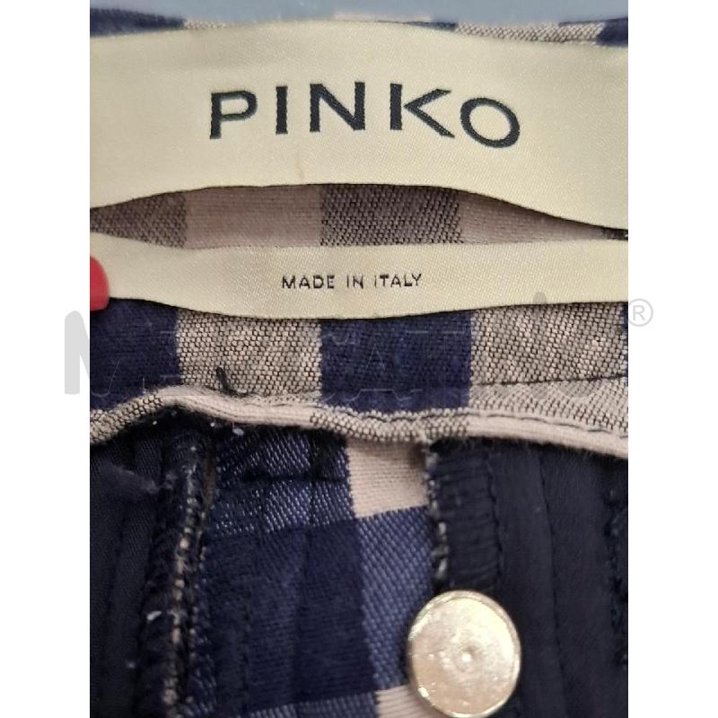 PANTALONE DONNA PINKO QUADRONI ROSA/BLU | Mercatino dell'Usato Salerno fratte 2