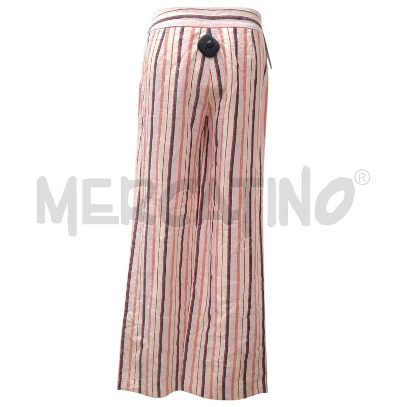 PANTALONE DONNA TOMMY HILFIGER RIGHE ROSA BIANCHE ROSSE IN LINO (VESTIB. LARGA) | Mercatino dell'Usato Salerno fratte 2