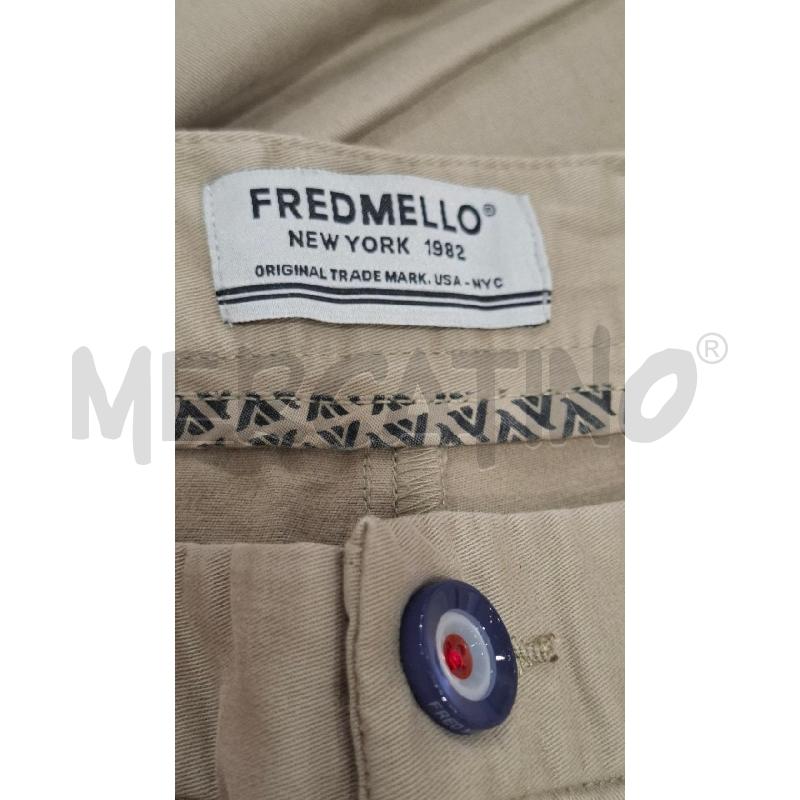 PANTALONE UOMO FREDMELLO BEIGE SCURO CARTELLINATO TG.52 | Mercatino dell'Usato Salerno fratte 3