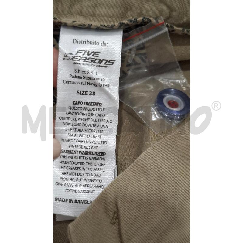 PANTALONE UOMO FREDMELLO BEIGE SCURO CARTELLINATO TG.52 | Mercatino dell'Usato Salerno fratte 4