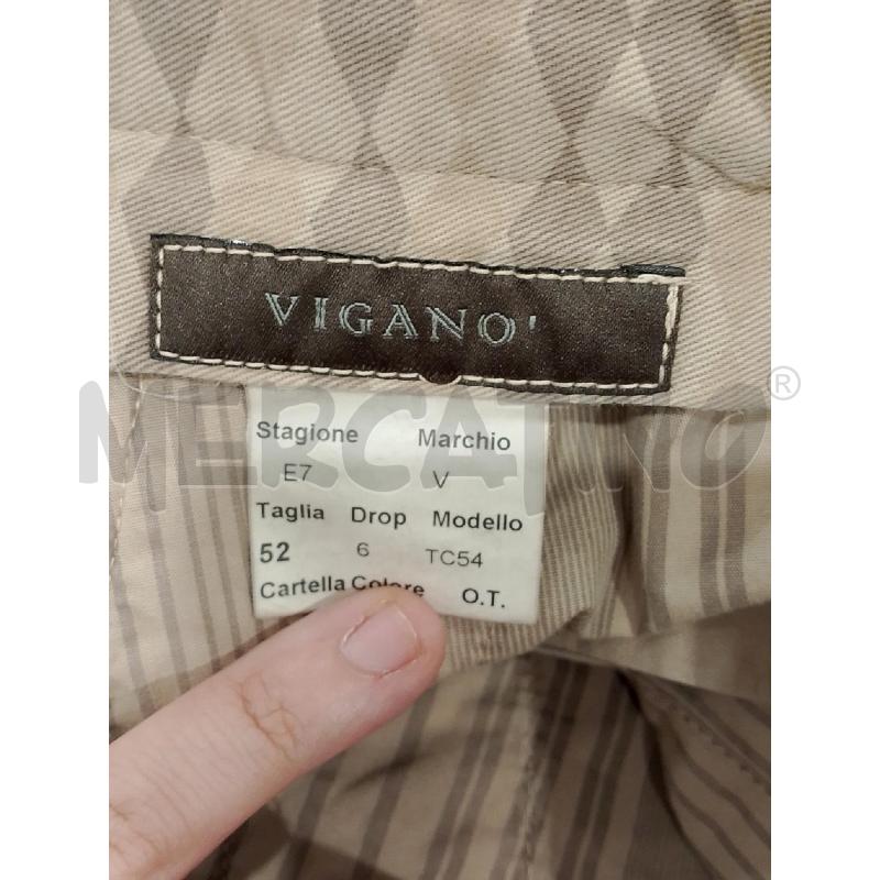 PANTALONE UOMO VIGANO' BEIGE 100X100 COTONE | Mercatino dell'Usato Salerno fratte 3
