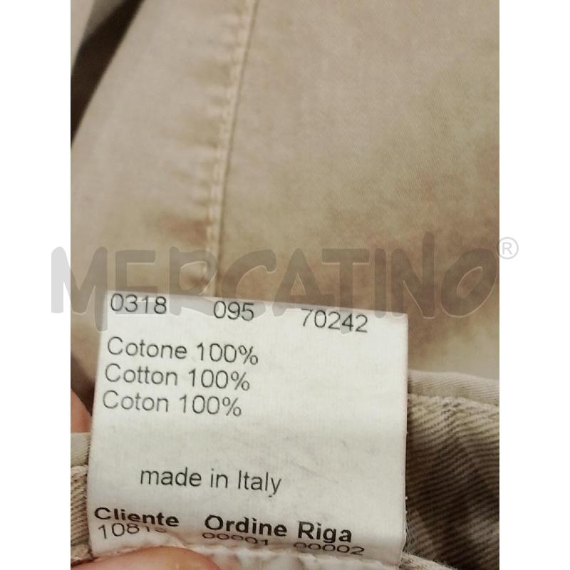 PANTALONE UOMO VIGANO' BEIGE 100X100 COTONE | Mercatino dell'Usato Salerno fratte 4