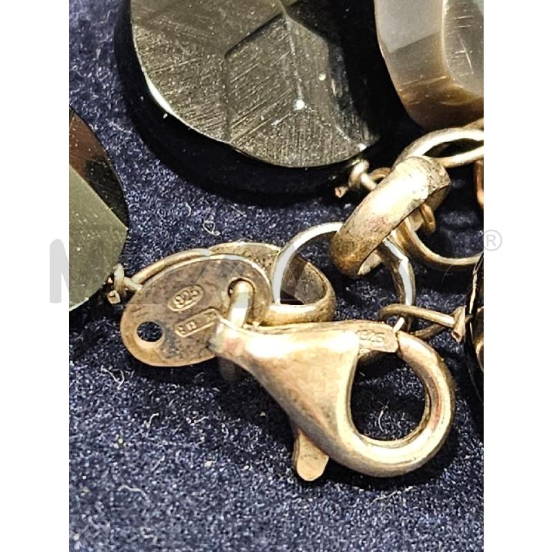 PARURE COLLANA + BRACCLIARE A PIETRE NERE | Mercatino dell'Usato Salerno fratte 4