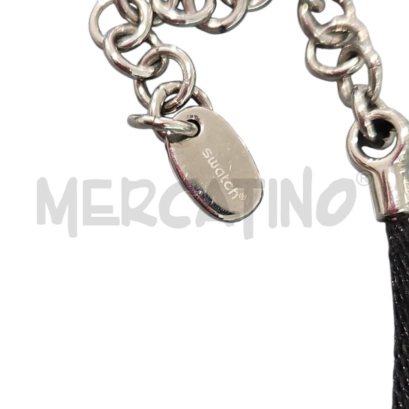 PARURE SWATCH COLLANA + ORECCHINI FIORE VIOLA E PETALI ACCIAIO  | Mercatino dell'Usato Salerno fratte 2