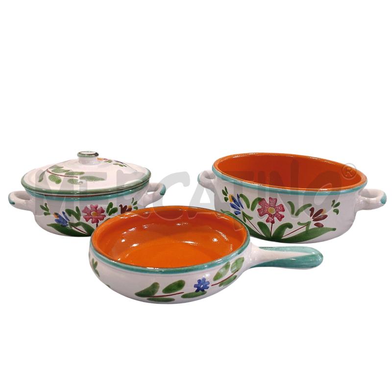 PENTOLE SET PZ.3 CERAMICA ALBISOLA  | Mercatino dell'Usato Salerno fratte 1