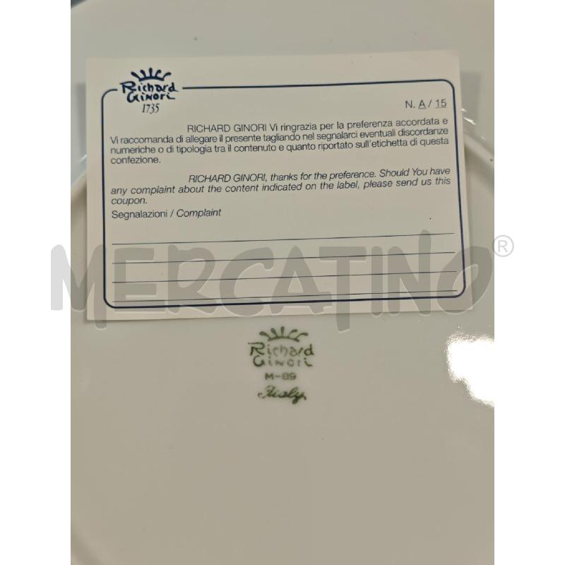 PIATTI PZ.4 STAGIONI GINORI  | Mercatino dell'Usato Salerno fratte 5