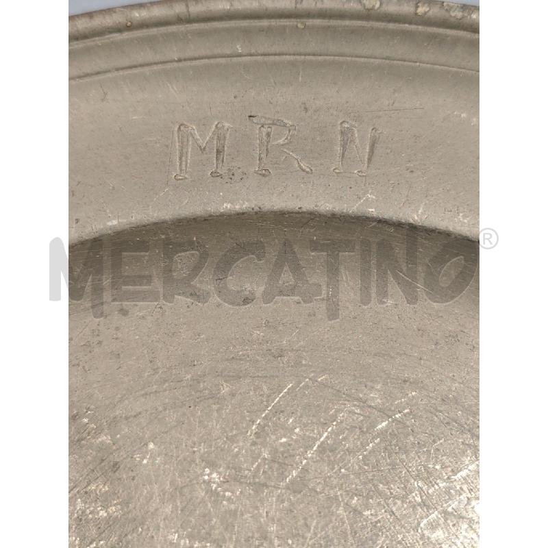 PIATTO PELTRO MRN - MW CON PUNZONE AB DATATO 1725  | Mercatino dell'Usato Salerno fratte 3
