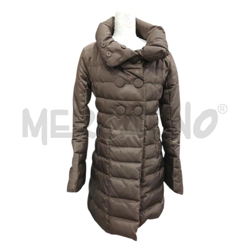 PIUMINO DONNA GAIA R MARRONE LUCIDO MOD LUNGO TG.44 | Mercatino dell'Usato Salerno fratte 1