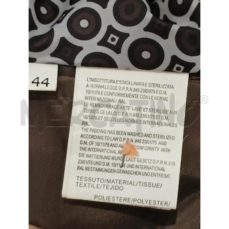 PIUMINO DONNA GAIA R MARRONE LUCIDO MOD LUNGO TG.44 | Mercatino dell'Usato Salerno fratte 4