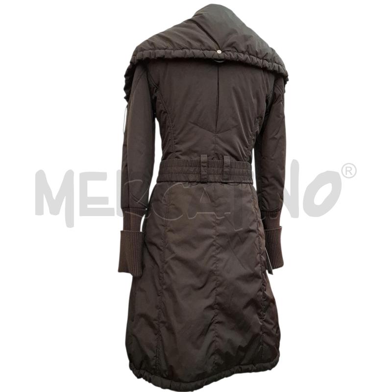 PIUMINO DONNA PATRIZIA PEPE MARRONE LUCIDO MOD. AVVITATO LUNGO | Mercatino dell'Usato Salerno fratte 2