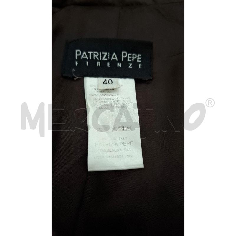 PIUMINO DONNA PATRIZIA PEPE MARRONE LUCIDO MOD. AVVITATO LUNGO | Mercatino dell'Usato Salerno fratte 3