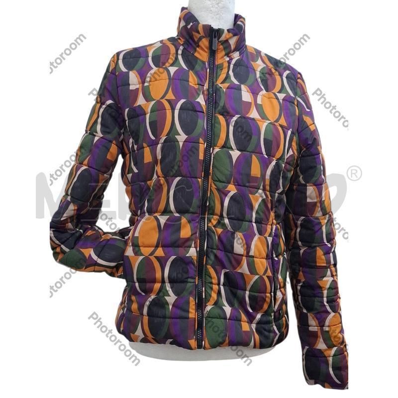 PIUMINO DONNA SURKANA DISEGNI OVALI VERDE NERO ARANCIO | Mercatino dell'Usato Salerno fratte 1