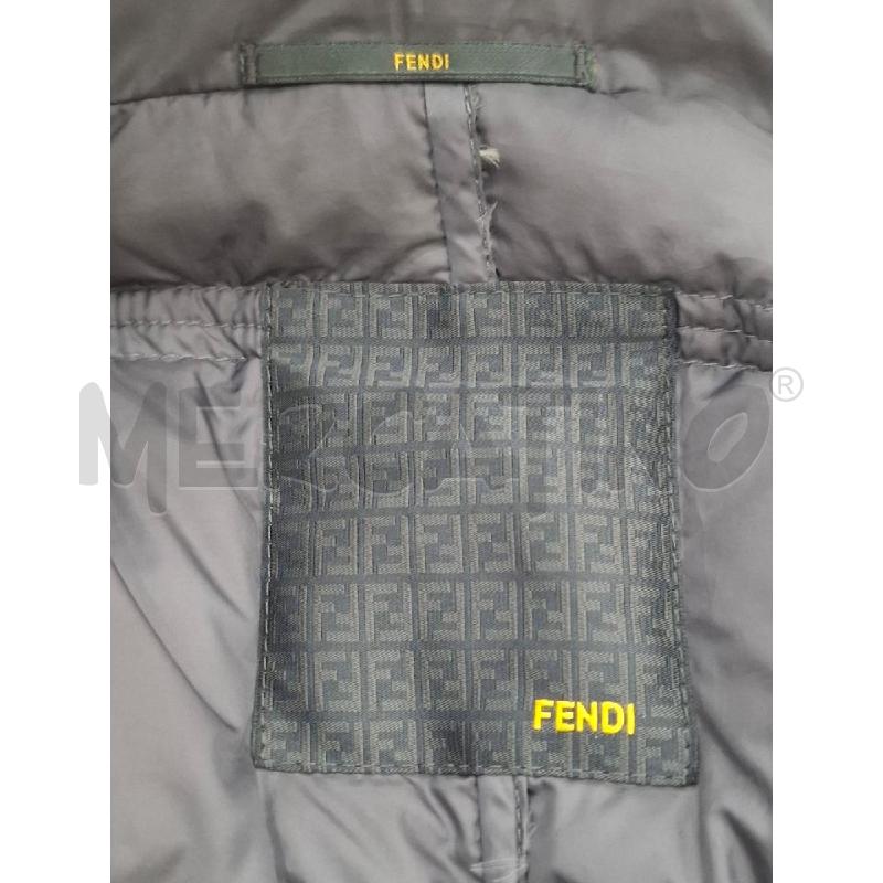PIUMINO UOMO FENDI GRIGIO LUCIDO CON CAPPUCCIO RICHIUDIBILE | Mercatino dell'Usato Salerno fratte 4