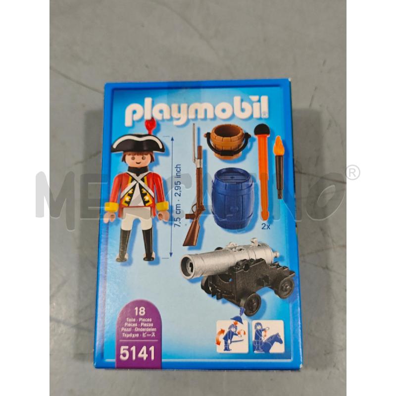 PLAYMOBIL 5141 CANNONIERE GIUBBE ROSSE BUSTA SIGILLATA SCATOLA APERTA  | Mercatino dell'Usato Salerno fratte 2