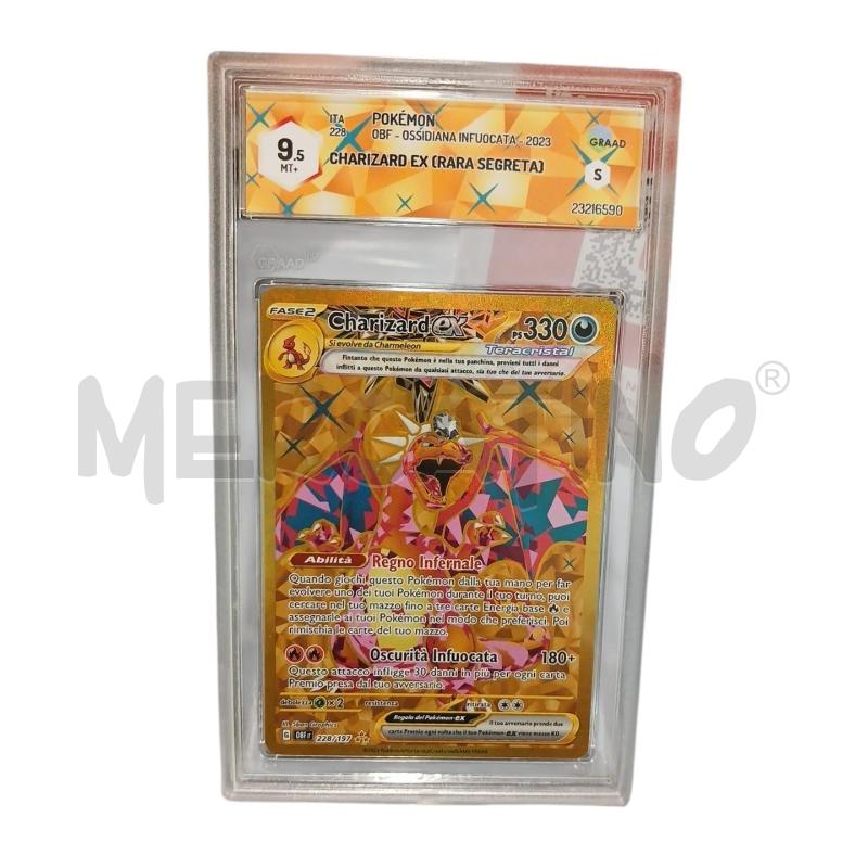 POKEMON CHARIZARD EX RARA SEGRETA OSSIDIANA INFUOCATA GRAAD 9.5 | Mercatino dell'Usato Salerno fratte 1