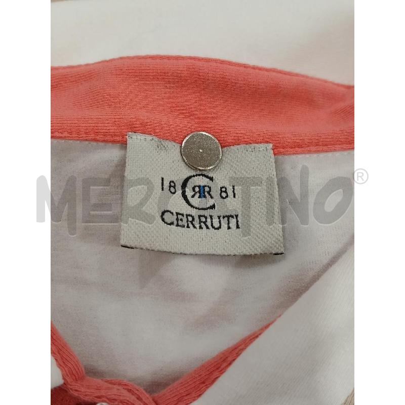 POLO DONNA CERRUTI BIANCA BEIGE A CANOTTA | Mercatino dell'Usato Salerno fratte 3