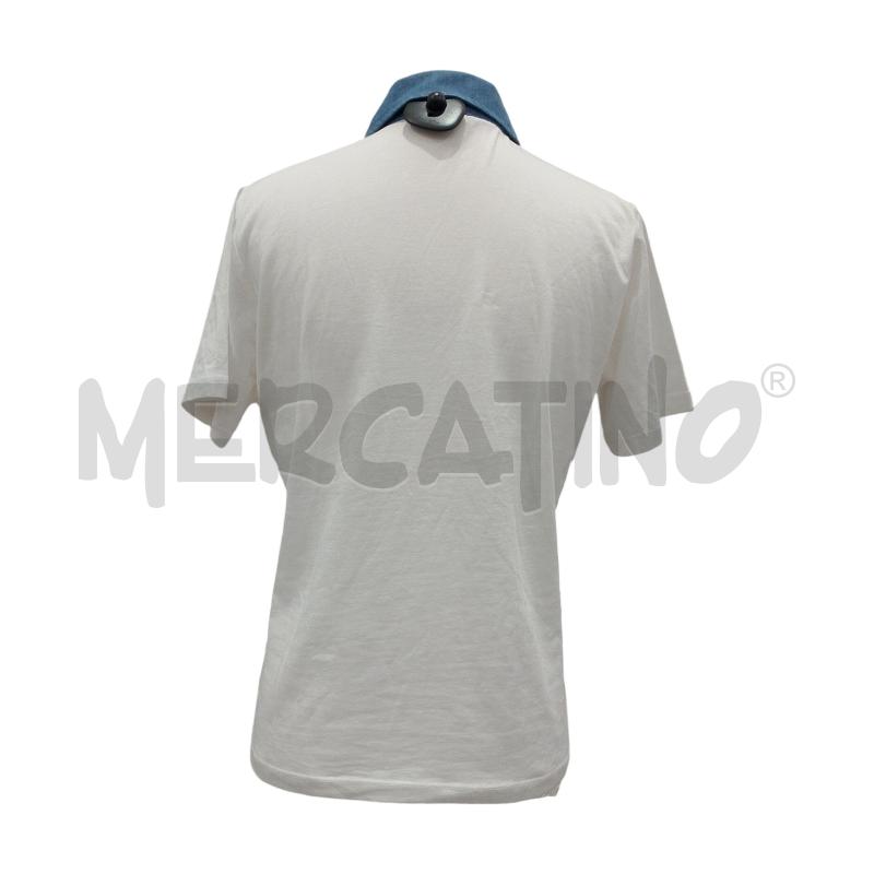POLO DONNA DORABELLA BIANCA COLLETTO DENIM CARTELLINATA TG M | Mercatino dell'Usato Salerno fratte 2
