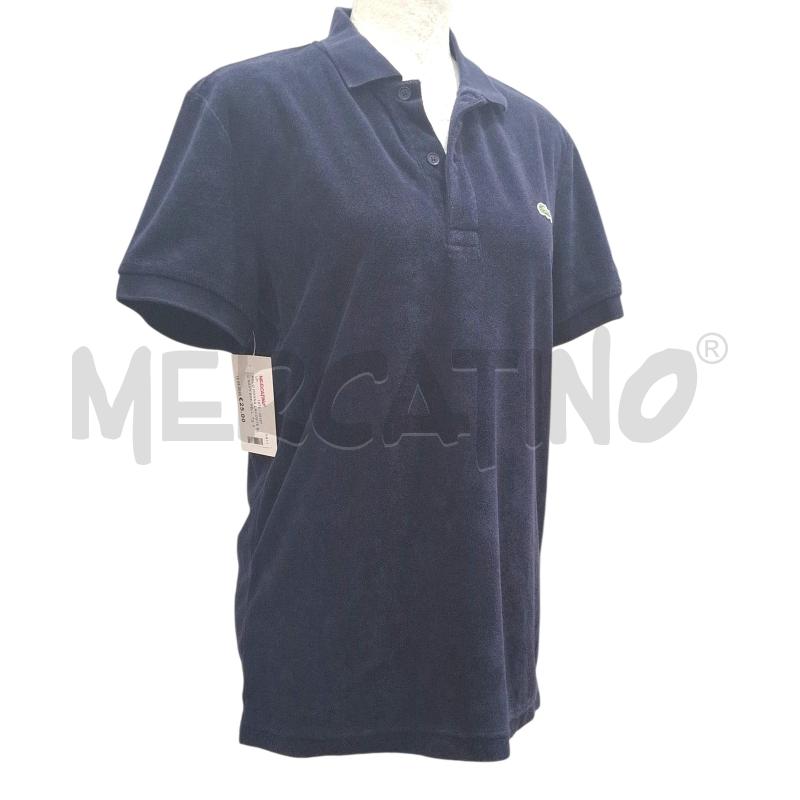 POLO DONNA LACOSTE BLU NAVY EFF. VELLUTINO | Mercatino dell'Usato Salerno fratte 1