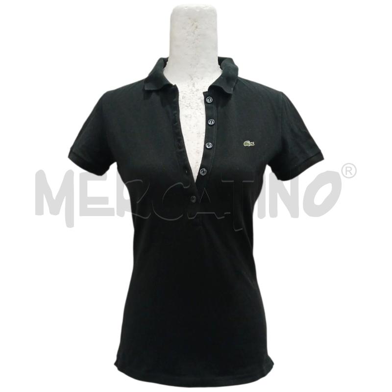 POLO DONNA LACOSTE NERA TG.42 | Mercatino dell'Usato Salerno fratte 1