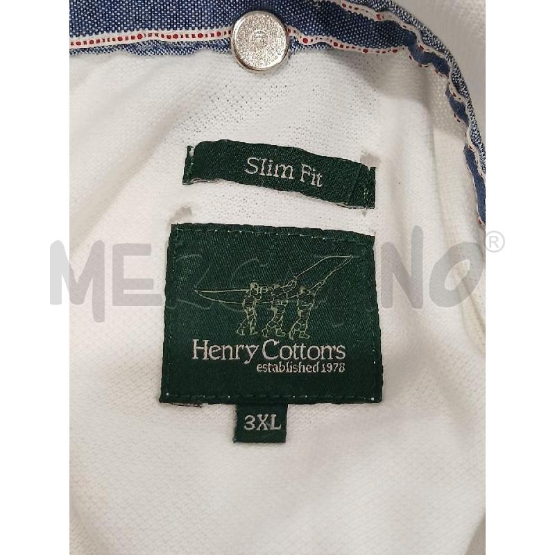 POLO UOMO HENRY COTTONS BIANCA  | Mercatino dell'Usato Salerno fratte 3