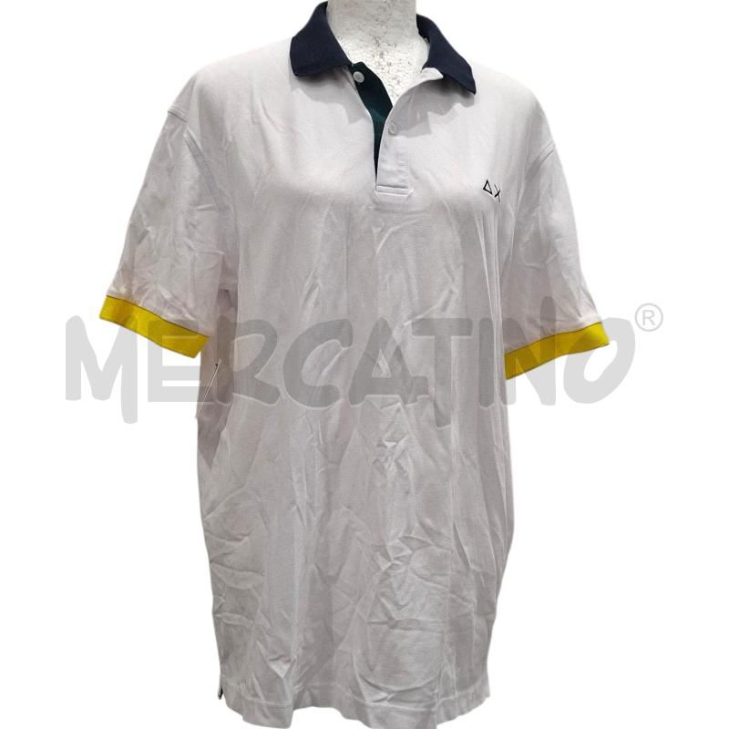 POLO UOMO SUN 68 BIANCA RICH. BLU E GIALLI | Mercatino dell'Usato Salerno fratte 1