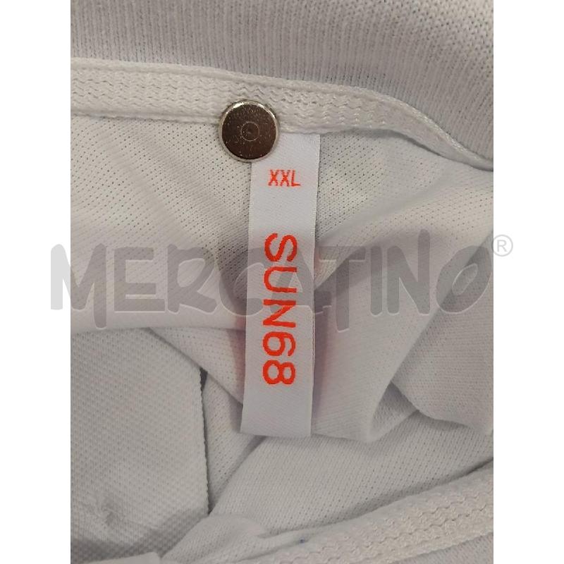 POLO UOMO SUN 68 BIANCA RICHIAMI AZZURRI BLU | Mercatino dell'Usato Salerno fratte 3