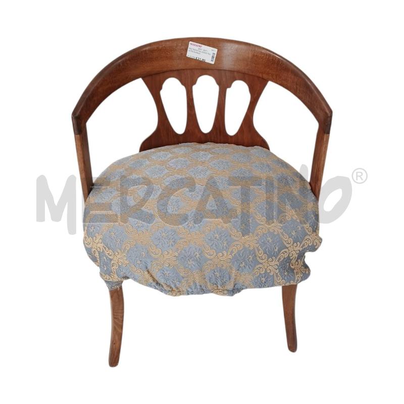 POLTRONCINA LEGNO TESSUTO DAMASC | Mercatino dell'Usato Salerno fratte 1