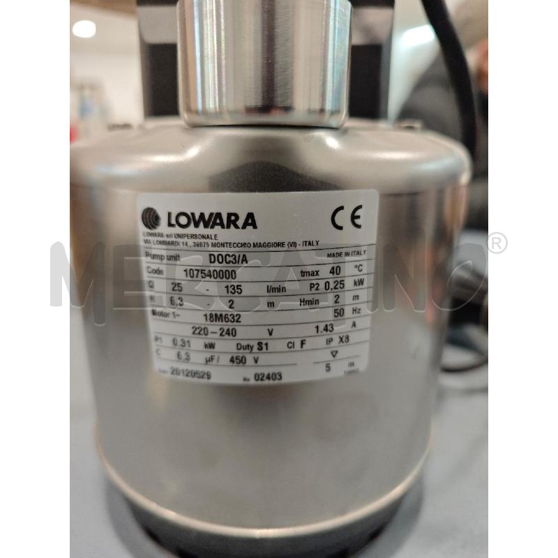POMPA SOMMERSA LOWARA DOC3/A  | Mercatino dell'Usato Salerno fratte 2