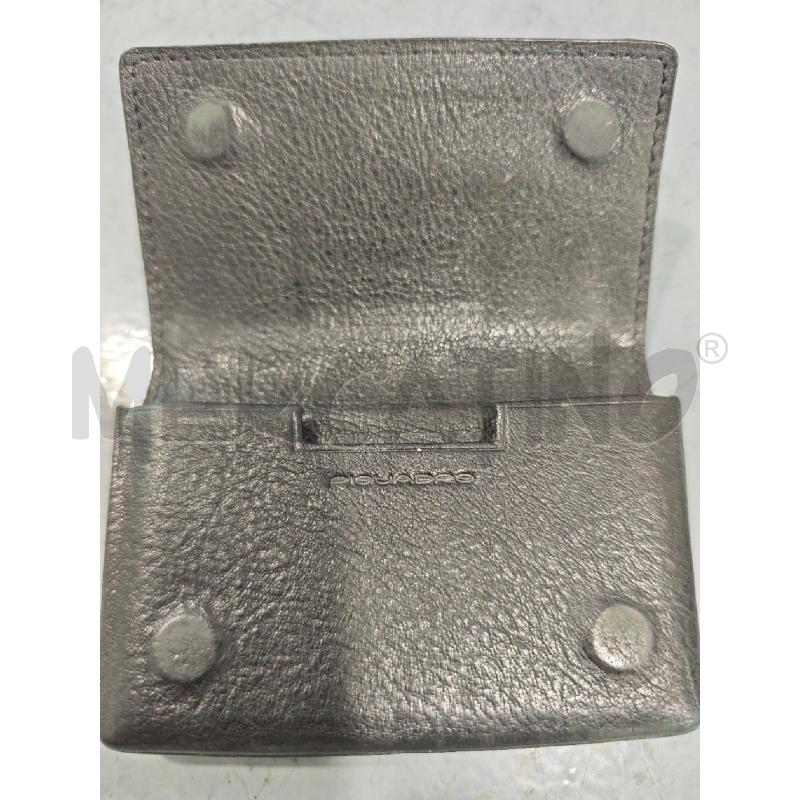 PORTA CARTE PIQUADRO PELLE NERA | Mercatino dell'Usato Salerno fratte 2