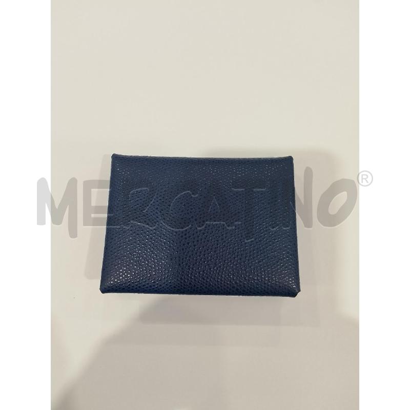 PORTA CARTE SAVILE BLU AUTOMATICO PELLE | Mercatino dell'Usato Salerno fratte 1