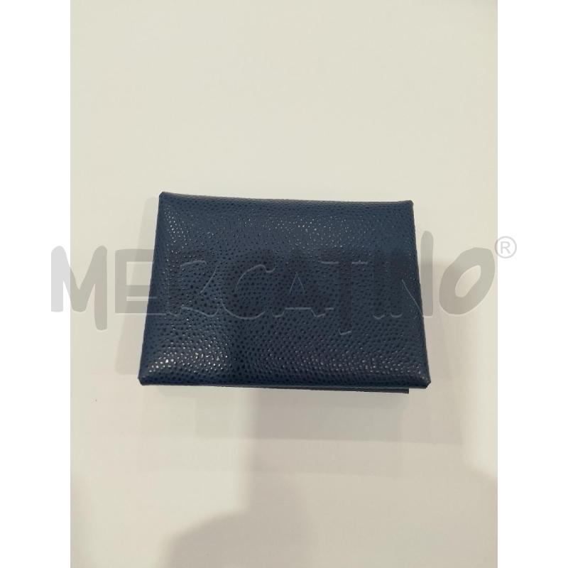 PORTA CARTE SAVILE BLU AUTOMATICO PELLE | Mercatino dell'Usato Salerno fratte 1
