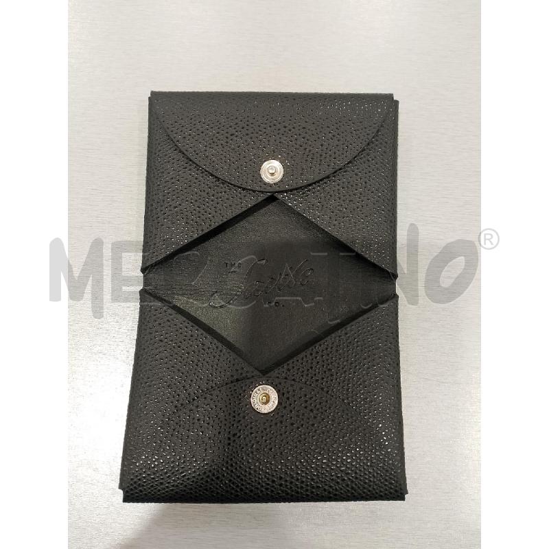 PORTA CARTE SAVILE NERO AUTOMATICO PELLE | Mercatino dell'Usato Salerno fratte 2