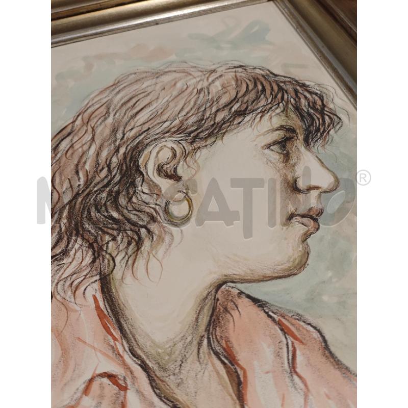QUADRO ALFONSO GRASSI 40X50 PROFILO DI DONNA  | Mercatino dell'Usato Salerno fratte 4