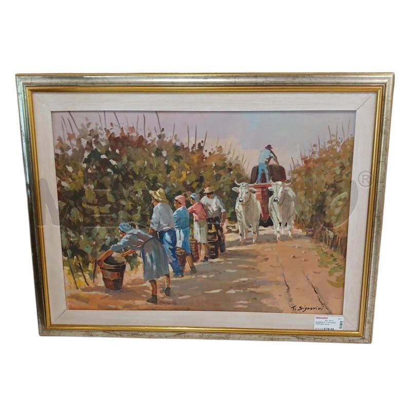 QUADRO ATT SIGNORINI CONTADINI BUOI | Mercatino dell'Usato Salerno fratte 1