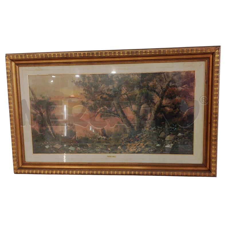 QUADRO FALIERO 150X90 ALBERI AL TRAMONTO  | Mercatino dell'Usato Salerno fratte 1