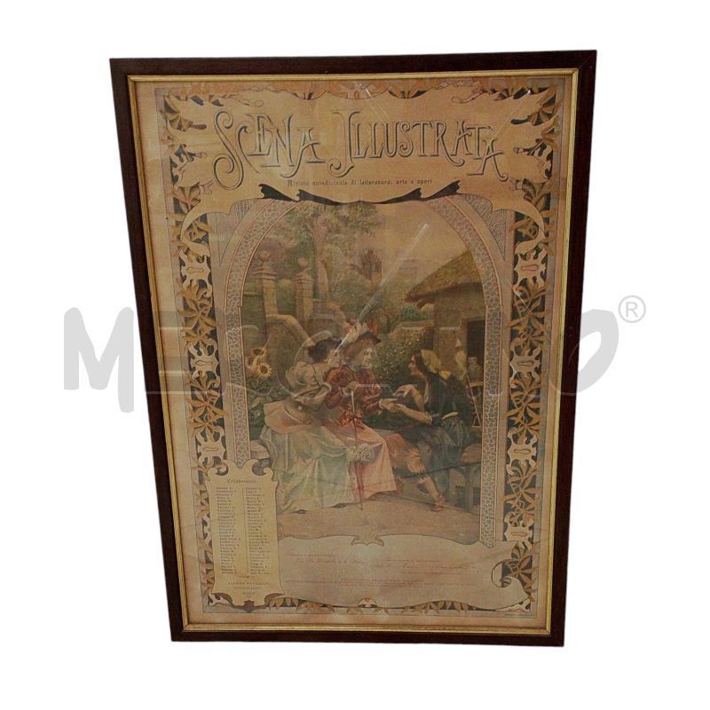 QUADRO SCENA ILLUSTRATA ART NOUVEAU  | Mercatino dell'Usato Salerno fratte 1