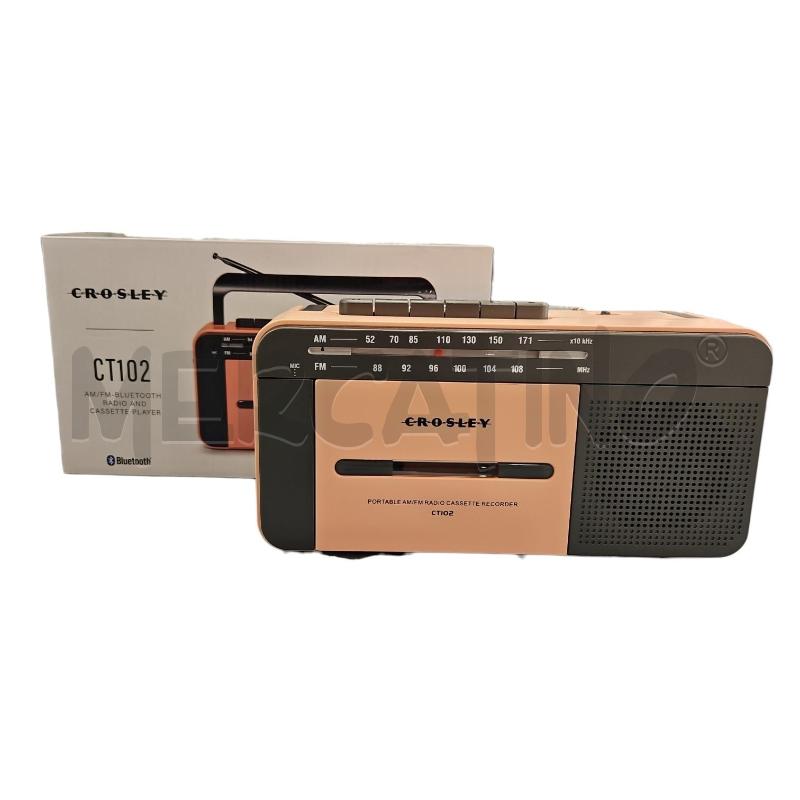 RADIO CROSLEY ROSA CASSETTA E BLUETOOTH REGISTRATORE | Mercatino dell'Usato Salerno fratte 1