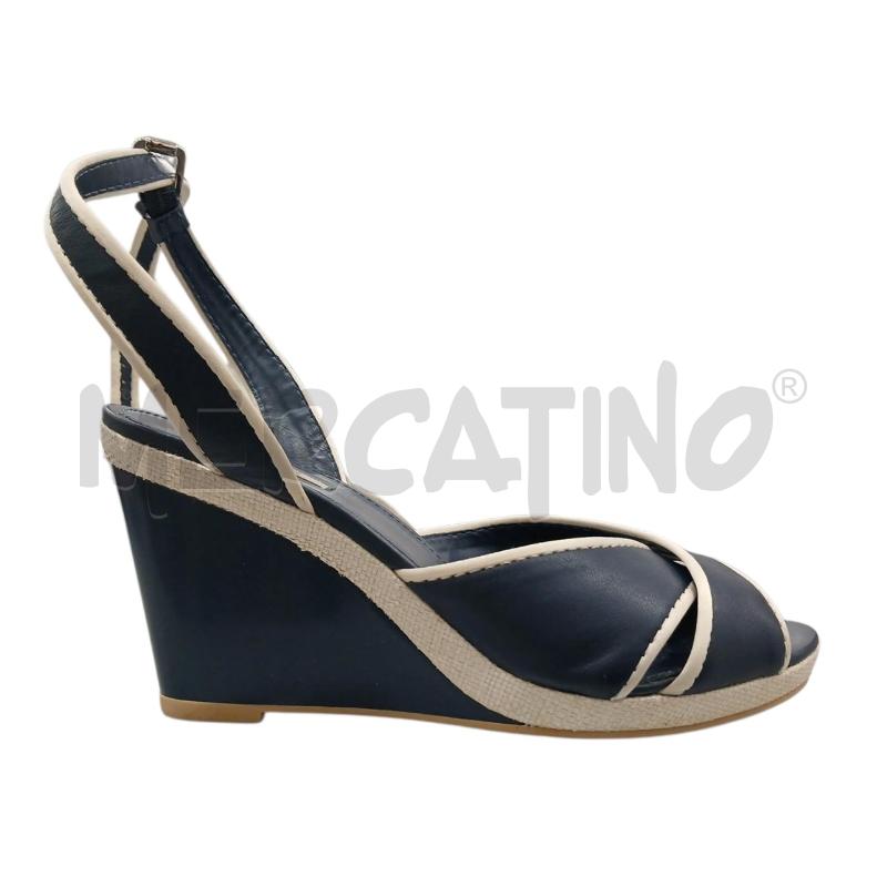 SANDALI DONNA GEOX BLU RICH. BIANCHI  | Mercatino dell'Usato Salerno fratte 1