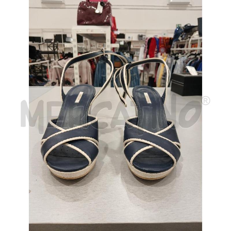 SANDALI DONNA GEOX BLU RICH. BIANCHI  | Mercatino dell'Usato Salerno fratte 2