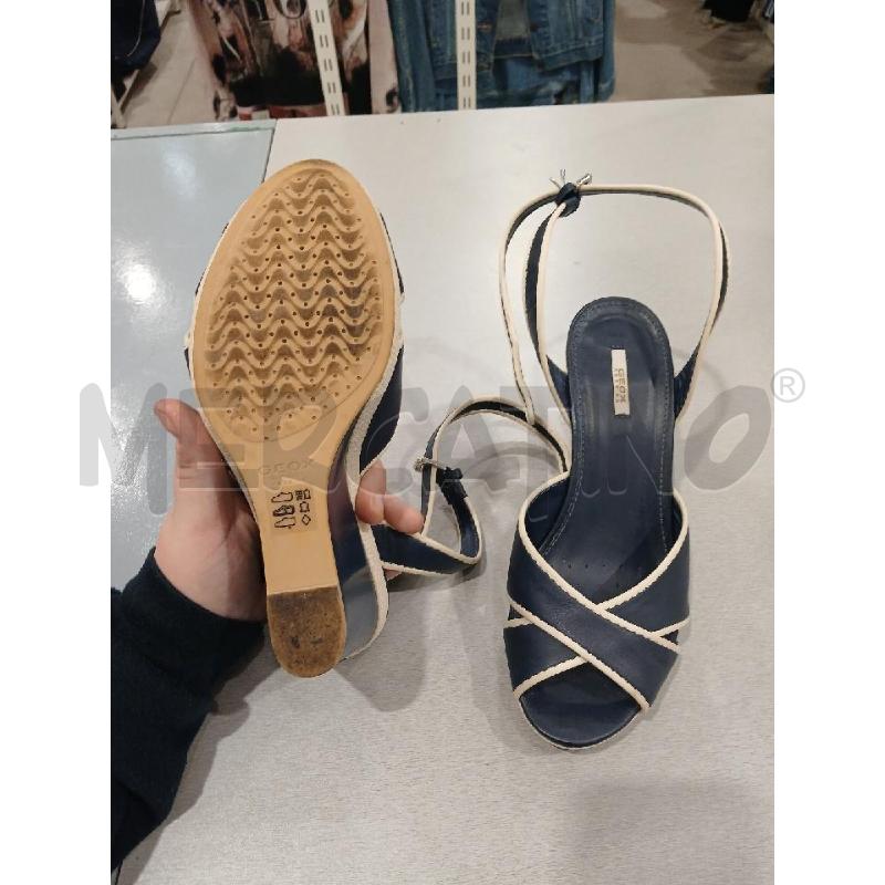 SANDALI DONNA GEOX BLU RICH. BIANCHI  | Mercatino dell'Usato Salerno fratte 4