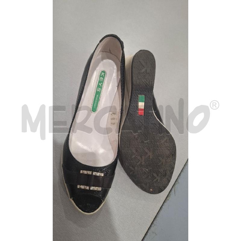SANDALI DONNA KEYS NERI ZEPPA BIANCA | Mercatino dell'Usato Salerno fratte 4