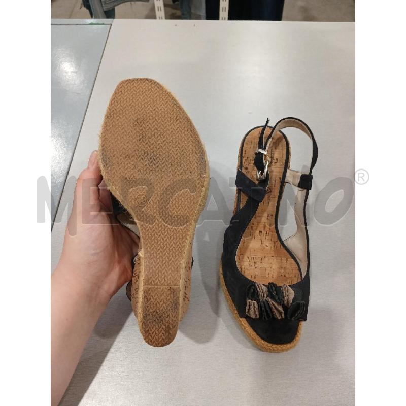 SANDALI DONNA KEY NERI ZEPPA | Mercatino dell'Usato Salerno fratte 4