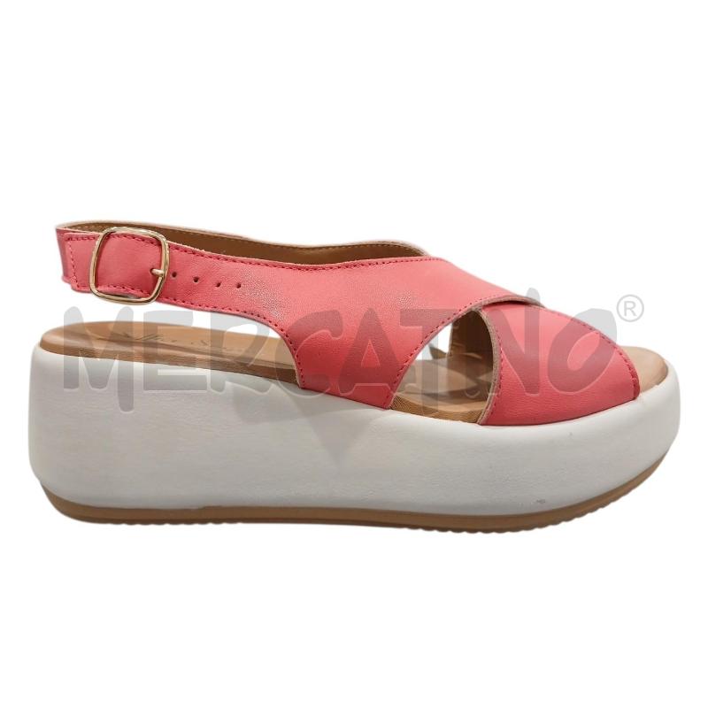 SANDALI DONNA SOFFICE SOGNO ROSA FASCIA INTRECCIATA BASE BIANCA TG.37 | Mercatino dell'Usato Salerno fratte 1
