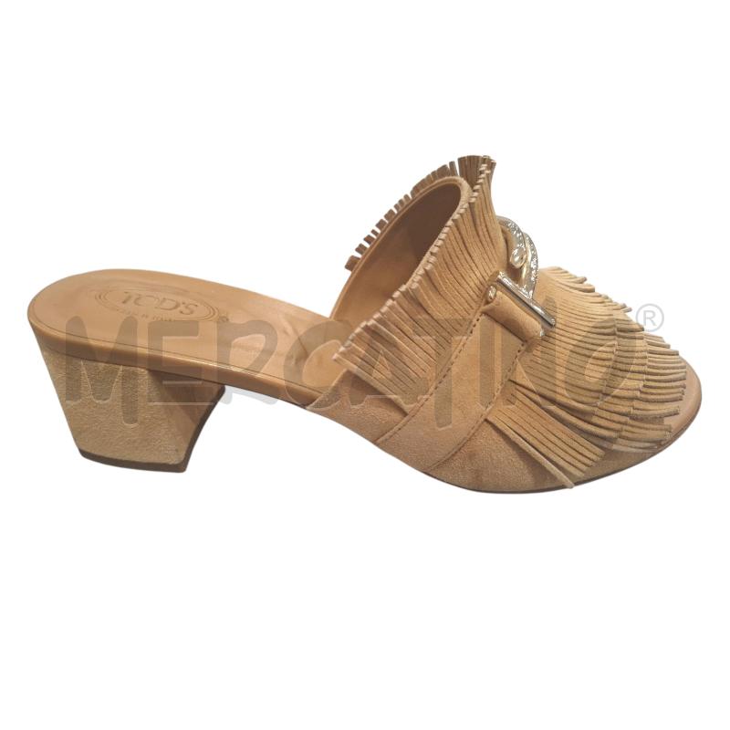 SANDALI DONNA TOD'S BEIGE FRANGE AVANTI | Mercatino dell'Usato Salerno fratte 1