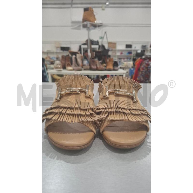 SANDALI DONNA TOD'S BEIGE FRANGE AVANTI | Mercatino dell'Usato Salerno fratte 2