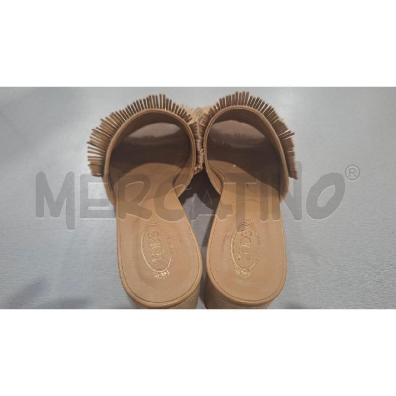 SANDALI DONNA TOD'S BEIGE FRANGE AVANTI | Mercatino dell'Usato Salerno fratte 4