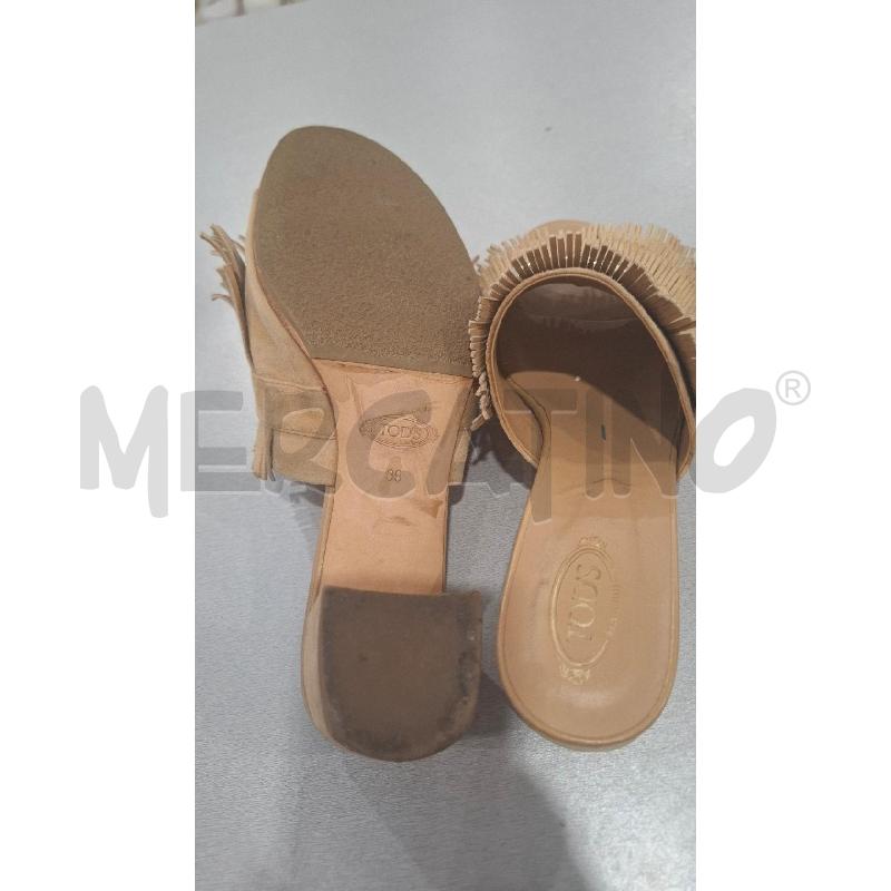 SANDALI DONNA TOD'S BEIGE FRANGE AVANTI | Mercatino dell'Usato Salerno fratte 5