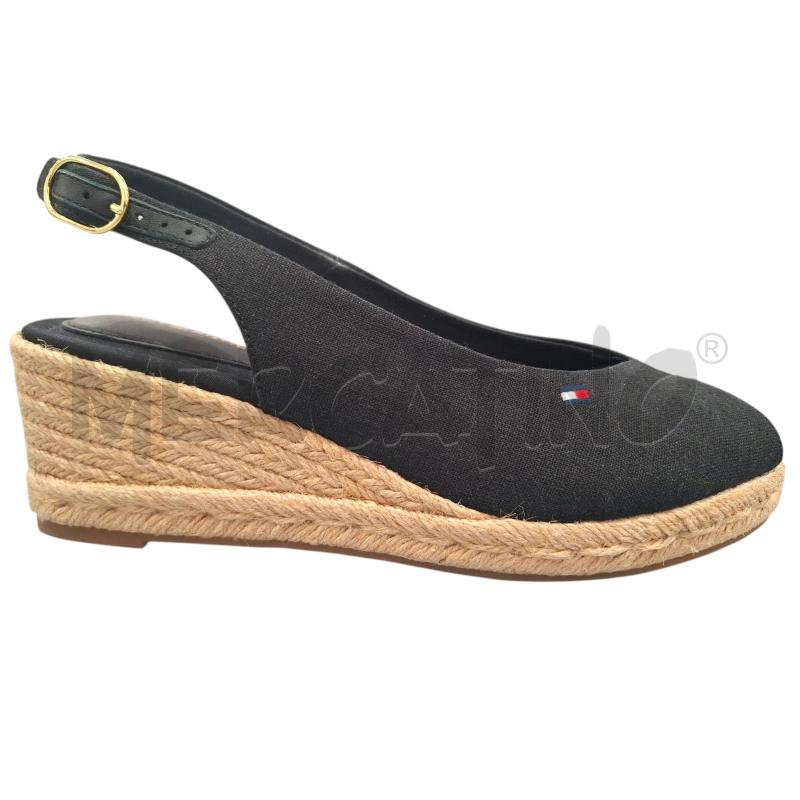 SANDALI DONNA TOMMY HILFIGER NERI ZEPPA N.39 (NUOVI) | Mercatino dell'Usato Salerno fratte 1