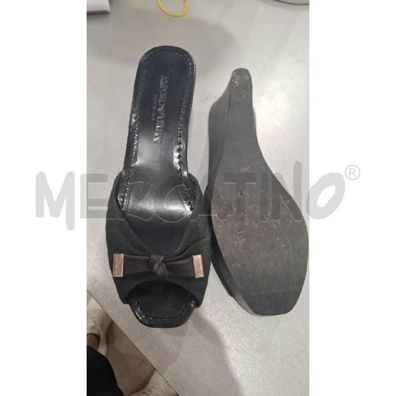 SANDALI DONNA ZEPPA EMPORIO ARMANI NERI | Mercatino dell'Usato Salerno fratte 4